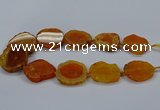 CNG2775 15.5 inches 30*35mm - 35*40mm freeform agate beads