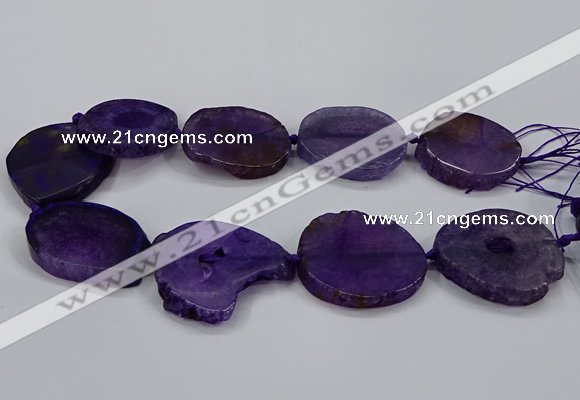 CNG2776 15.5 inches 30*35mm - 35*40mm freeform agate beads