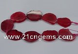 CNG2777 15.5 inches 30*35mm - 35*40mm freeform agate beads