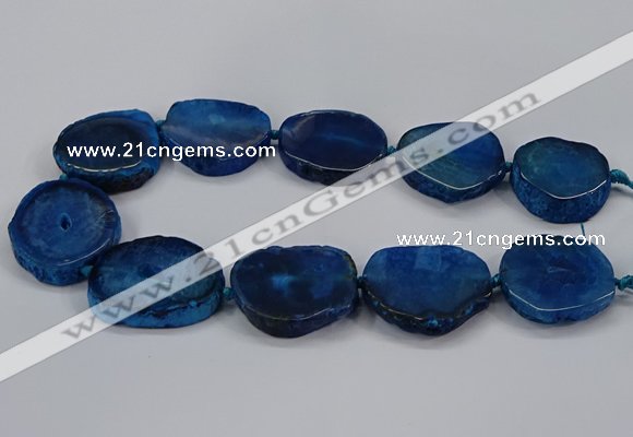 CNG2778 15.5 inches 30*35mm - 35*40mm freeform agate beads