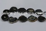 CNG2781 15.5 inches 30*35mm - 35*40mm freeform agate beads