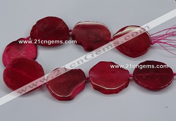 CNG2786 15.5 inches 35*40mm - 45*50mm freeform agate beads