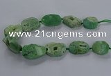 CNG2811 15.5 inches 25*35mm - 30*45mm freeform druzy agate beads