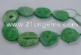 CNG2815 15.5 inches 30*45mm - 35*50mm freeform druzy agate beads