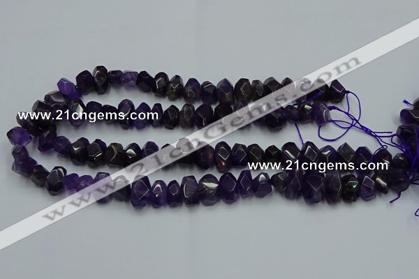 CNG2820 10*14mm - 13*18mm faceted nuggets amethyst beads