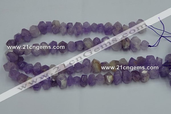 CNG2822 10*14mm - 13*18mm faceted nuggets lavender amethyst beads