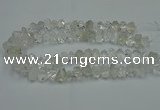 CNG2823 10*14mm - 13*18mm faceted nuggets white crystal beads