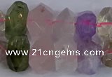 CNG2828 15.5 inches 10*14mm - 13*18mm faceted nuggets mixed quartz beads