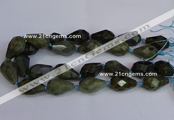 CNG2832 15.5 inches 18*25mm - 18*30mm faceted teardrop labradorite beads