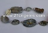 CNG2840 20*25mm - 32*50mm freeform druzy agate beads wholesale