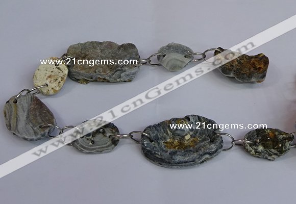 CNG2840 20*25mm - 32*50mm freeform druzy agate beads wholesale