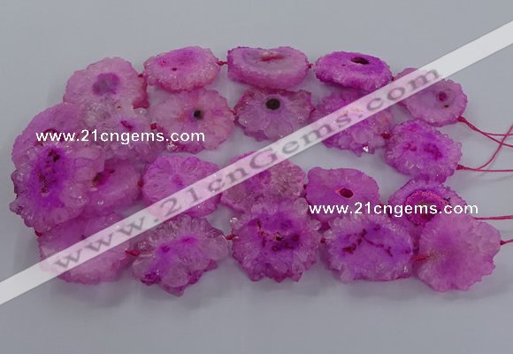 CNG2848 15.5 inches 30*40mm - 45*50mm freeform druzy agate beads