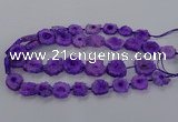 CNG2849 15.5 inches 15*20mm - 25*30mm freeform druzy agate beads