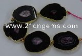 CNG2852 8 inches 35*45mm - 45*55mm freeform druzy agate beads