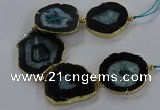 CNG2854 8 inches 35*45mm - 45*55mm freeform druzy agate beads