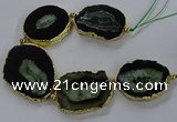 CNG2856 8 inches 35*45mm - 45*55mm freeform druzy agate beads