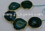 CNG2862 8 inches 40*45mm - 50*60mm freeform druzy agate beads
