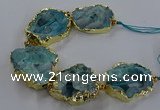 CNG2868 8 inches 35*40mm - 40*50mm freeform druzy agate beads