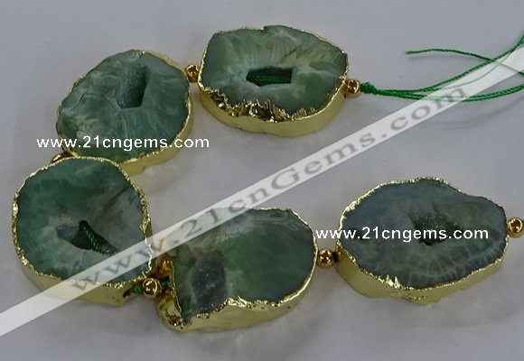 CNG2869 8 inches 35*40mm - 40*50mm freeform druzy agate beads