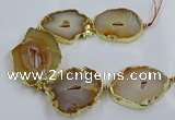 CNG2881 8 inches 40*50mm - 50*60mm freeform druzy agate beads