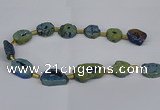 CNG2895 15.5 inches 20*25mm - 25*30mm freeform plated druzy agate beads