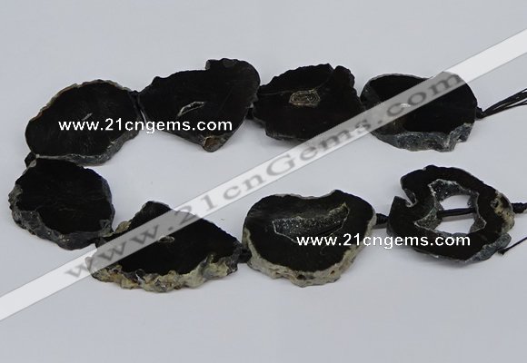 CNG2897 15.5 inches 35*40mm - 45*50mm freeform druzy agate beads