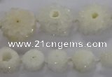 CNG2934 15.5 inches 8*10mm - 15*18mm freeform plated druzy agate beads