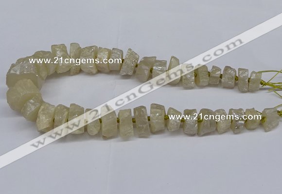 CNG2941 15.5 inches 10*15mm - 20*30mm nuggets plated white crystal beads