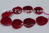 CNG2960 15.5 inches 42*45mm - 45*50mm faceted freeform agate beads