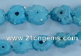 CNG2970 15.5 inches 8*10mm - 15*18mm freeform druzy agate beads