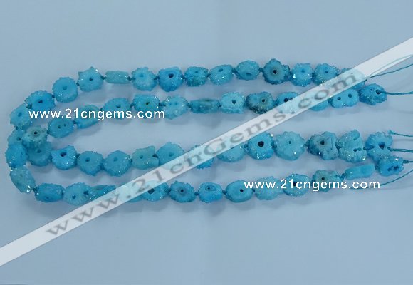 CNG2970 15.5 inches 8*10mm - 15*18mm freeform druzy agate beads