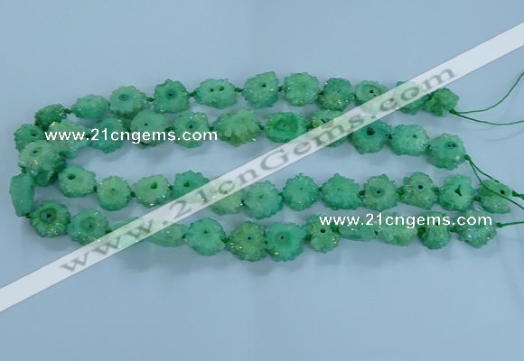 CNG2971 15.5 inches 8*10mm - 15*18mm freeform druzy agate beads