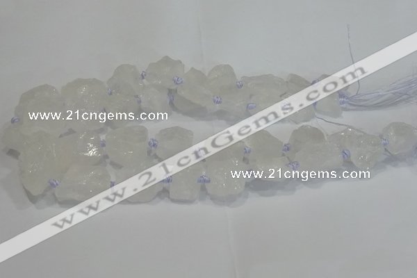 CNG3015 15.5 inches 15*20mm - 22*30mm nuggets white crystal beads