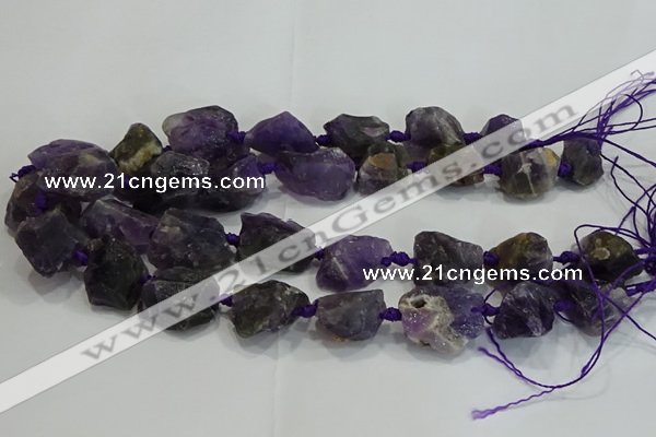 CNG3019 15.5 inches 15*20mm - 22*30mm nuggets amethyst beads