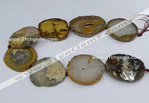 CNG3030 15.5 inches 35*40mm - 45*50mm freeform druzy agate beads