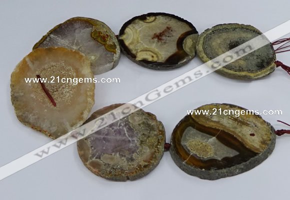 CNG3031 15.5 inches 50*55mm - 60*70mm freeform druzy agate beads