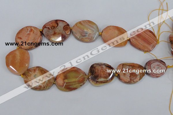 CNG304 15.5 inches 22*33mm faceted nuggets agate gemstone beads