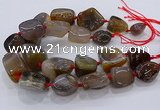 CNG3045 25*30mm - 30*40mm nuggets agate gemstone beads