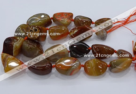 CNG3046 25*30mm - 30*40mm nuggets agate gemstone beads