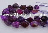 CNG3047 25*30mm - 30*40mm nuggets agate gemstone beads