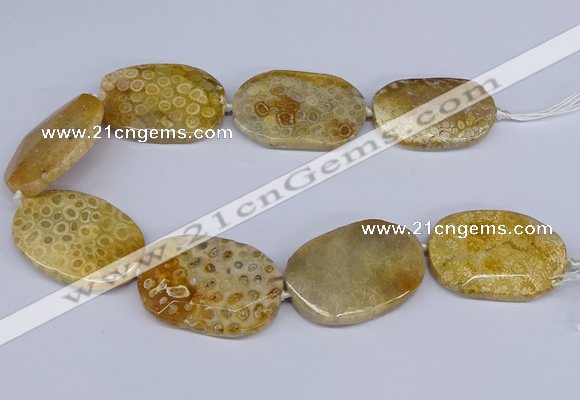 CNG3074 15.5 inches 30*45mm - 35*50mm freeform chrysanthemum agate beads