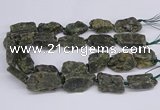 CNG3076 15.5 inches 20*30mm - 22*40mm nuggets green kyanite beads