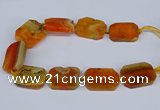 CNG3080 15.5 inches 30*40mm - 35*45mm freeform agate beads