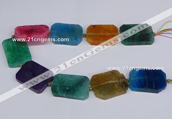 CNG3086 15.5 inches 30*40mm - 35*45mm freeform agate beads