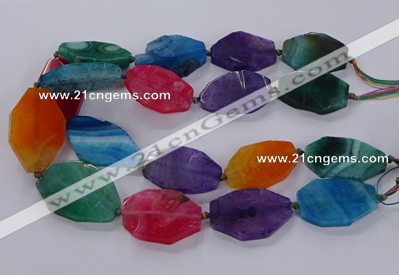 CNG3110 15.5 inches 25*40mm - 30*45mm freeform agate beads