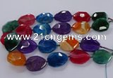 CNG3111 15.5 inches 25*35mm - 30*40mm faceted freeform agate beads