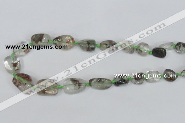 CNG312 15.5 inches 10*12mm – 18*25mm nuggets green-phantom beads