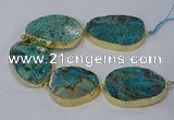 CNG3121 8 inches 30*45mm - 40*50mm freeform ocean agate beads