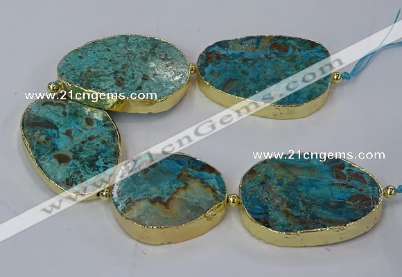 CNG3121 8 inches 30*45mm - 40*50mm freeform ocean agate beads