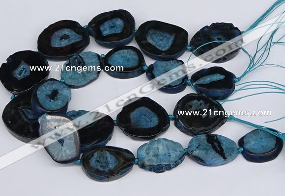 CNG3134 15.5 inches 30*35mm - 35*45mm freeform druzy agate beads